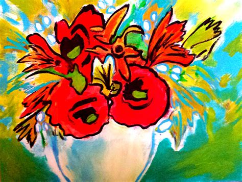 Poppy Bouquet reworked Painting by Nikki Dalton - Fine Art America