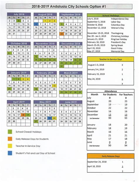 Andalusia school calendar approved for 2018-19 - The Andalusia Star-News | The Andalusia Star-News