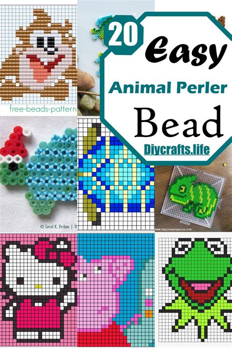 20 Easy Animal Perler Bead Patterns For Kids - DIY Crafts