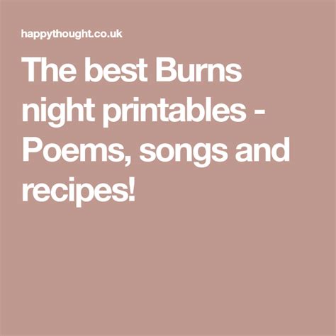 14 Burns Night printables | Burns night, Burns night recipes, Burns dinner