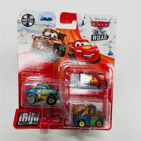 Disney Pixar Cars Mini Racers 3 Pack - Road Trip - Walmart.com