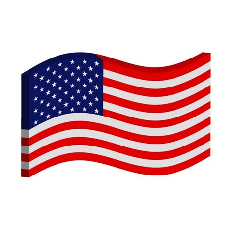 USA flag 3D wavy Royalty Free Stock SVG Vector