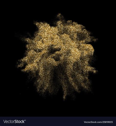 Golden explosion glitter particles blast Vector Image