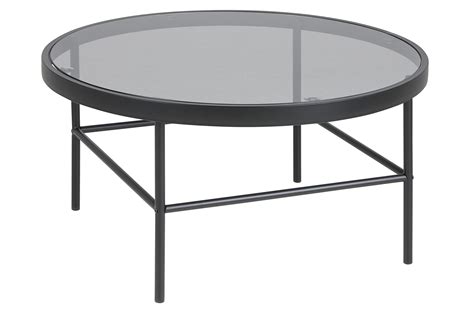 Amazon Brand - Movian Marcal Round Coffee Table with Glass Table Top ...