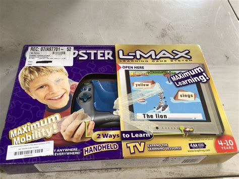 Leapster L-Max Learning Game System. Age: 4-10 Yrs. Boxed. Sold As Is