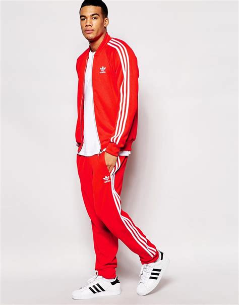 adidas Originals Tracksuit | ASOS | Red adidas tracksuit, Adidas ...