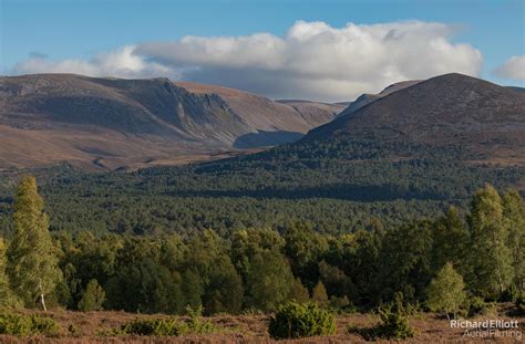 The Lairig Ghru & Rothiemurchus Forest yesterday evening - Richard Elliott Aerial Filming