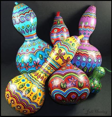 Related image | Painted gourds, Gourds crafts, Hand painted gourds