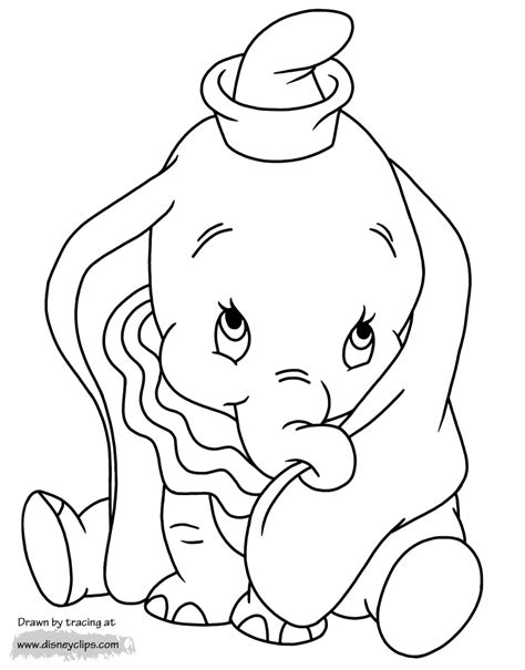 Dumbo Coloring Pages Sketch Coloring Page