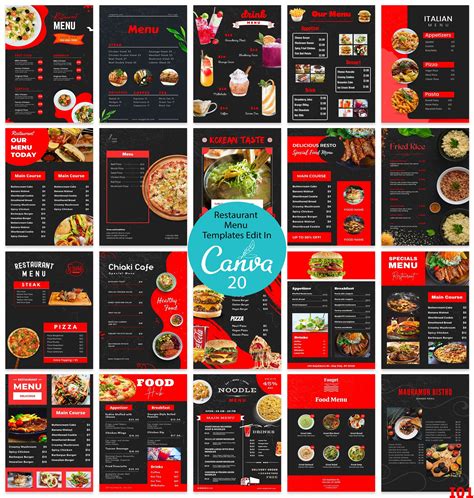 Stationery Fully Editable Food and Beverages Menu Template Food & Beverage menu restaurant ...