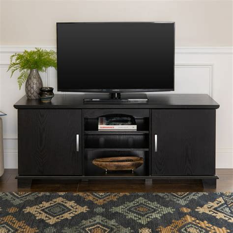 Walker Edison Transitional TV Stand for TVs up to 66" - Black - Walmart ...