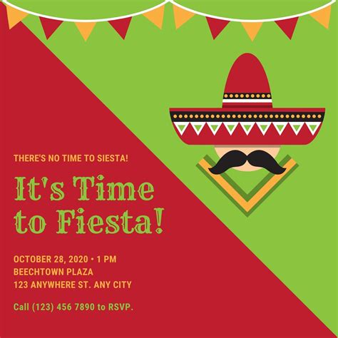 Invitations & Announcements Fiesta Kids Party Invitation Template ...