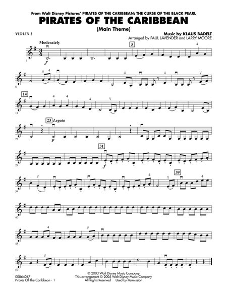 Pirates Of The Caribbean (Main Theme) - Violin 2 by Klaus Badelt - Violin - Digital Sheet Music ...