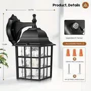 Dusk Dawn Outdoor Wall Lantern Exterior Light Fixtures Wall - Temu