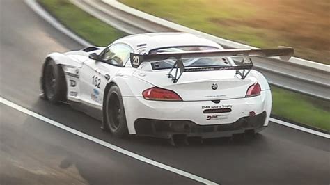 BMW Z4 GT3 racing on mountain roads - Pure 4.4 V8 Sound! - YouTube