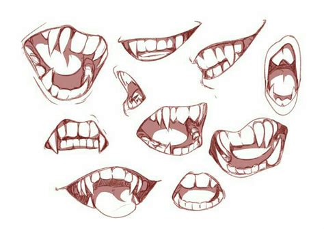 fanged mouth drawing reference - walkingdeadzombiemakeuptutorial