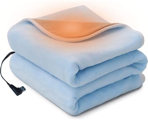 Amazon.com: PiPiMAMA USB Heated Blanket Battery Operated, 40'' x 30'' Cordless Electric Throw ...