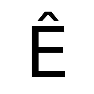 Ê | latin capital letter e with circumflex (U+00CA) @ Graphemica