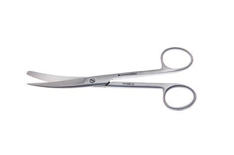 DRESSING SCISSORS BLUNT/SHARP CURVED 8" 203MM - Surgical Instruments