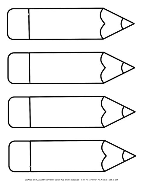 Four Pencils Template | Planerium