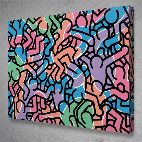 Keith Haring Pop Art Figures Colorful Pop Art Canvas Wall Art - Etsy ...