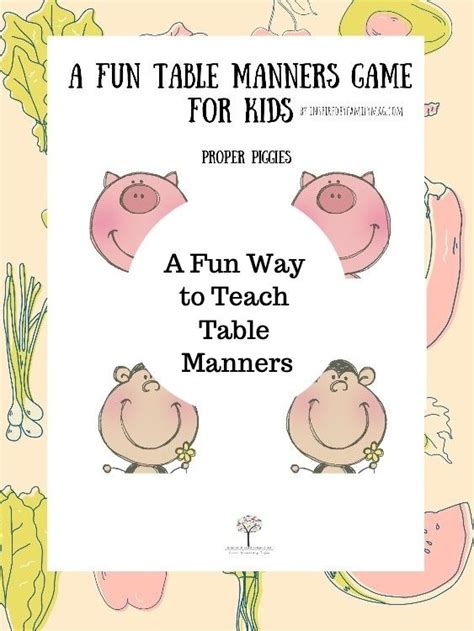 A Fun Way to Teach Table Manners to Kids with this Fun Activity