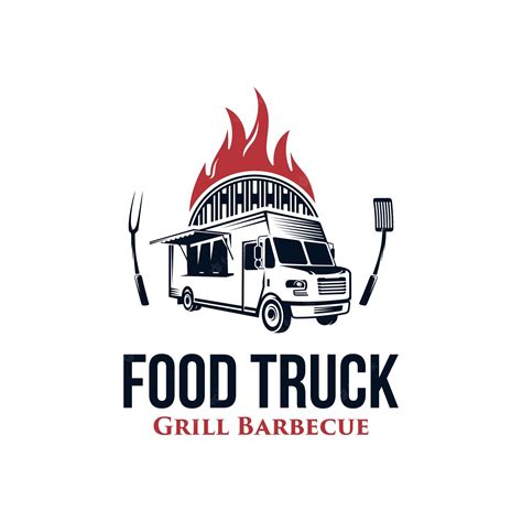 Premium Vector | Grill Barbecue Food Truck Vector Logo