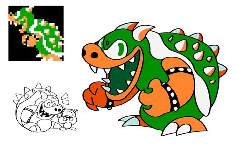 Super Mario Bros Bowser sprite. | Super Mario | Know Your Meme