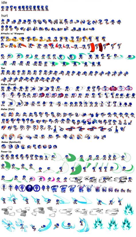 ultimate sonic the hedgehog sprite sheet by mrsupersonic1671 | Jogos ...