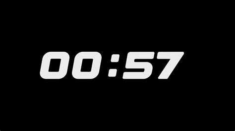 1 minute countdown timer flat design, 1 minute timer, countdown timer, green screen timer ...