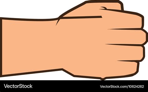 Hand closed fist Royalty Free Vector Image - VectorStock