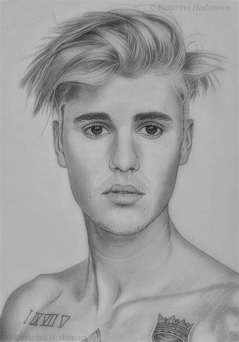 Justin Bieber, Graphite pencil drawing, Size 29,7 x 42 cm, Canson paper | Justin bieber desenho ...