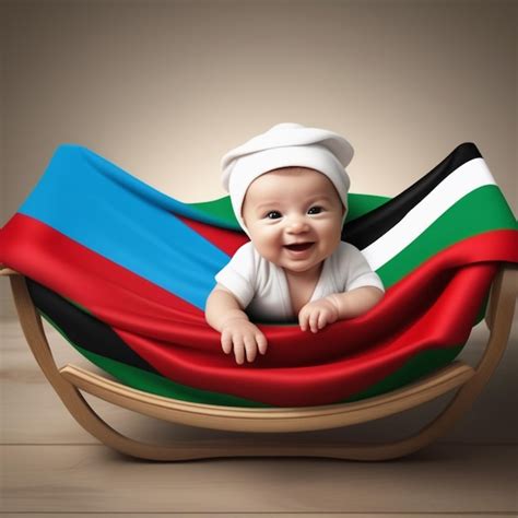 Premium AI Image | Realistic Cute Palestine KidsInfantPalestine Flag