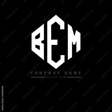 BEM letter logo design with polygon shape. BEM polygon logo monogram ...