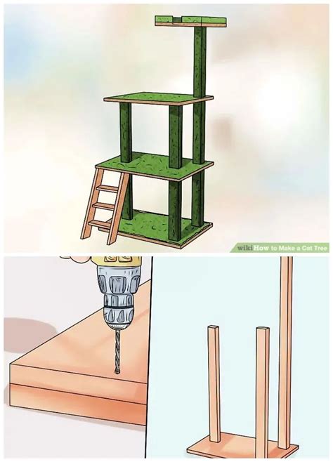 22 DIY Cat Tree Plans To Build For Your Feline Friend | Diy cat tree, Cat tree plans, Cat house diy