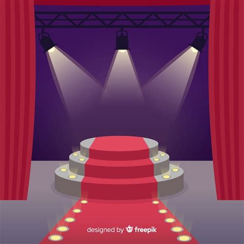 Free Vector | Stage podium background with lighting