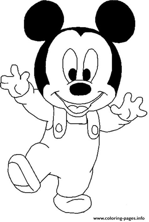 Baby Mickey Walking Disney S0cc6 Coloring page Printable