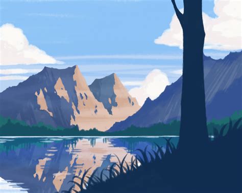 [Technique] Landscape Illustration Without Line Drawing! | MediBang ...