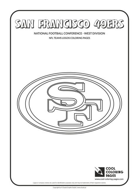 Cool Coloring Pages San Francisco 49ers - NFL American football teams logos coloring pages ...