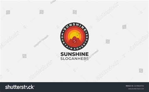 Sunshine Vector Logo Design Template Symbol Stock Vector (Royalty Free ...