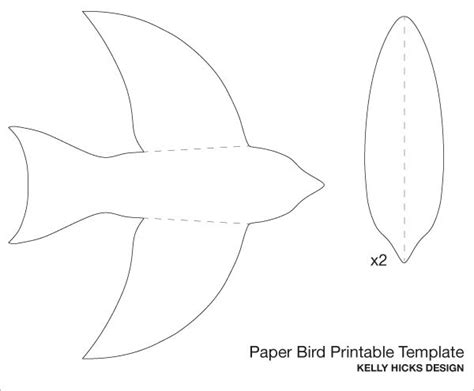 Paper+Bird+Template+Printable+Free | Paper birds, Bird template, Templates printable free