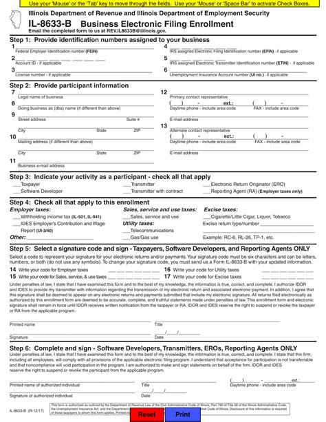 Form IL-8633-B - Fill Out, Sign Online and Download Fillable PDF ...