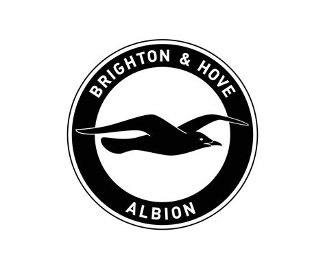 Brighton Club Logo Black And White Symbol Premier League Football ...