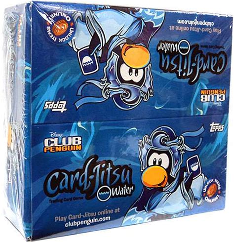 Club Penguin Card-Jitsu Trading Card Game Water Series 4 Booster Box 24 Packs Topps - ToyWiz