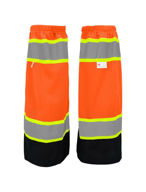 FrogWear™ - ANSI Class E Hi-Vis Orange Mesh Polyester Leg Gaiters- Uni — Safety & Packaging Sales