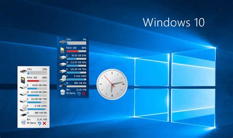 Windows 10 desktop clock calendar - grossoil