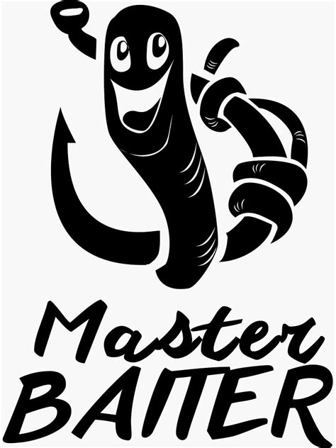 "Master Baiter" Sticker by SillyShirtsLOL | Redbubble