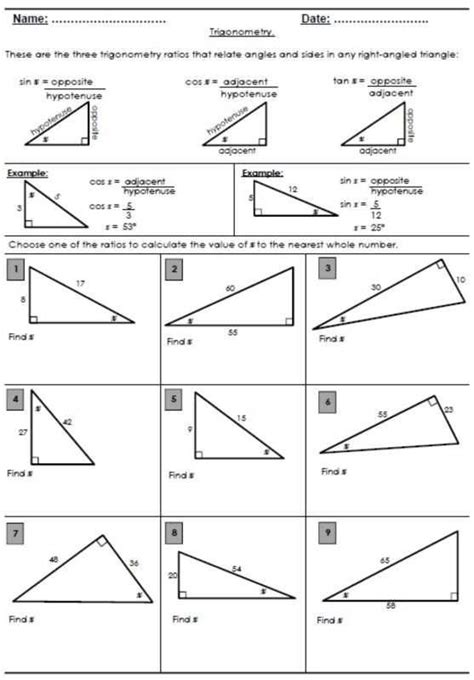 Finding Exact Values Of Trig Functions Worksheet Answers – Function ...