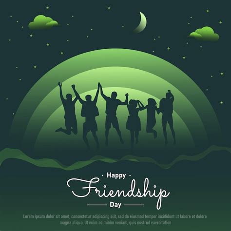 Premium Vector | Poster Design International Friendship Day