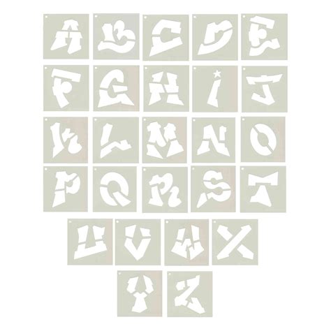 Graffiti Alphabet Stencils - Fab Dab Do